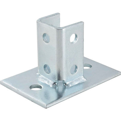 Global Industrial 1-5/8" Post Base P2942eg, Electro-Galvanized (WB713124)