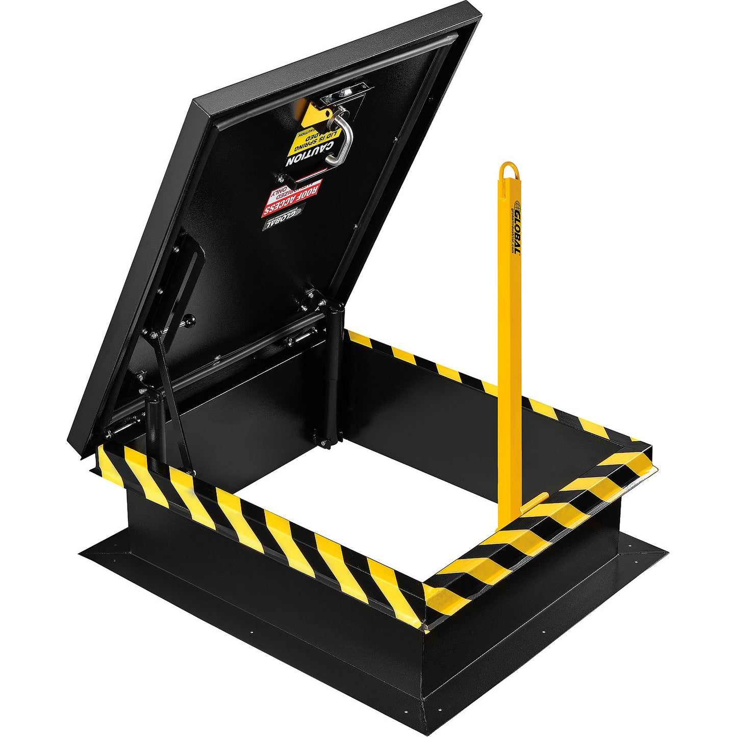 Global Industrial Yellow Powder Coated Steel Ladder Safety Post (WB713158)