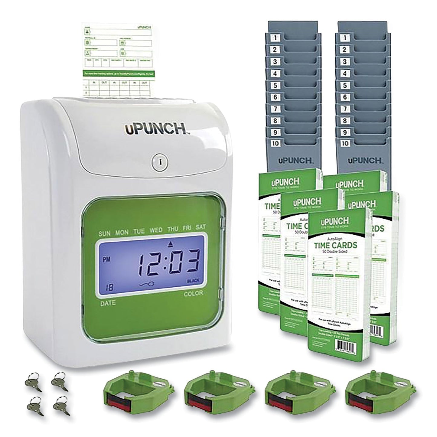 upunch-ub1000-electronic-non-calculating-time-clock-bundle-num-ppzub1000_1