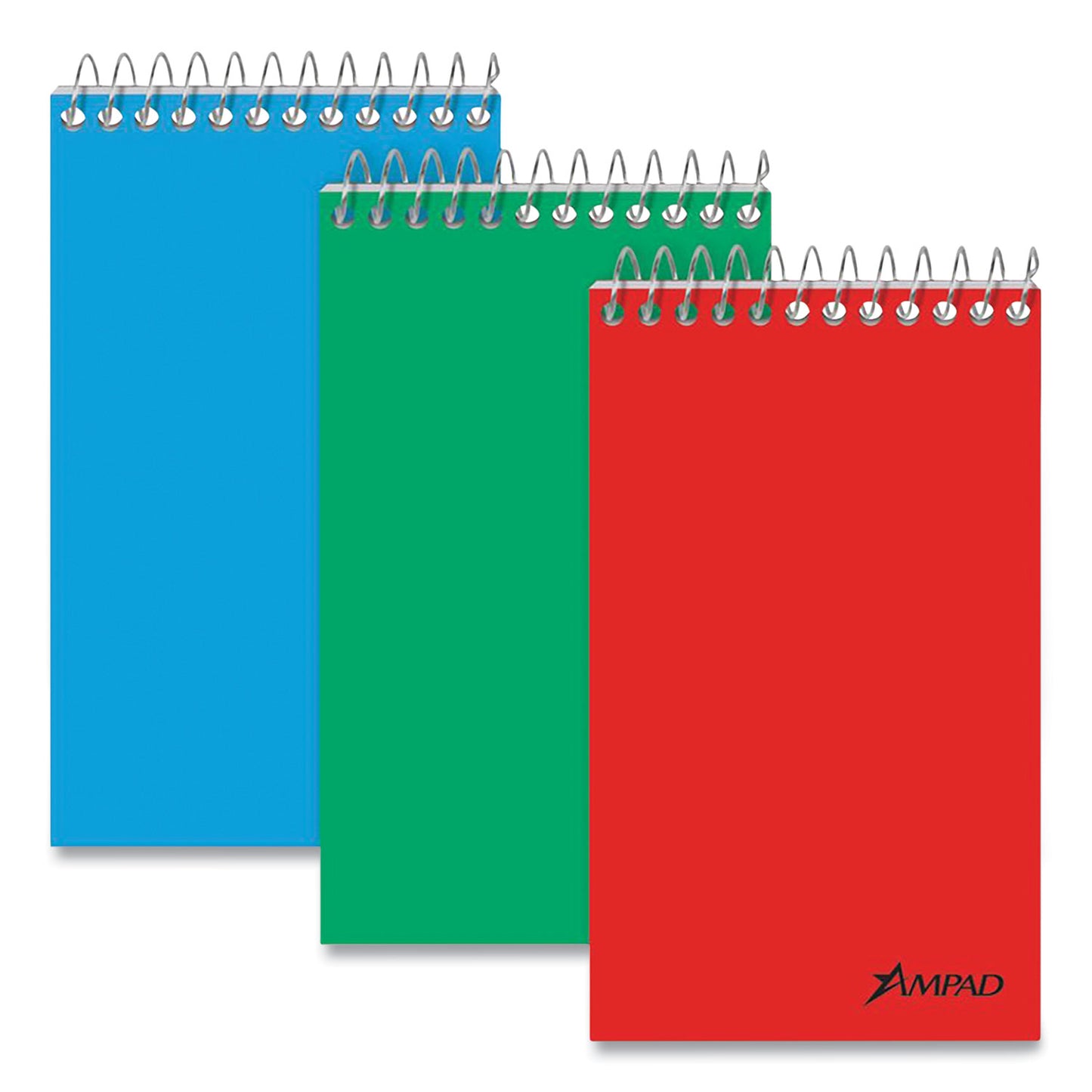 Ampad® Memo Pads, Assorted Cover Colors, Narrow Rule, (60) White 3 x 5 Sheets, Dozen (AMP25087)