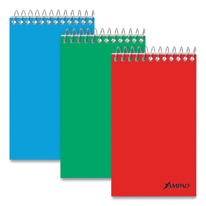 Ampad® Memo Pads, Assorted Cover Colors, Narrow Rule, (60) White 3 x 5 Sheets, Dozen (AMP25087)