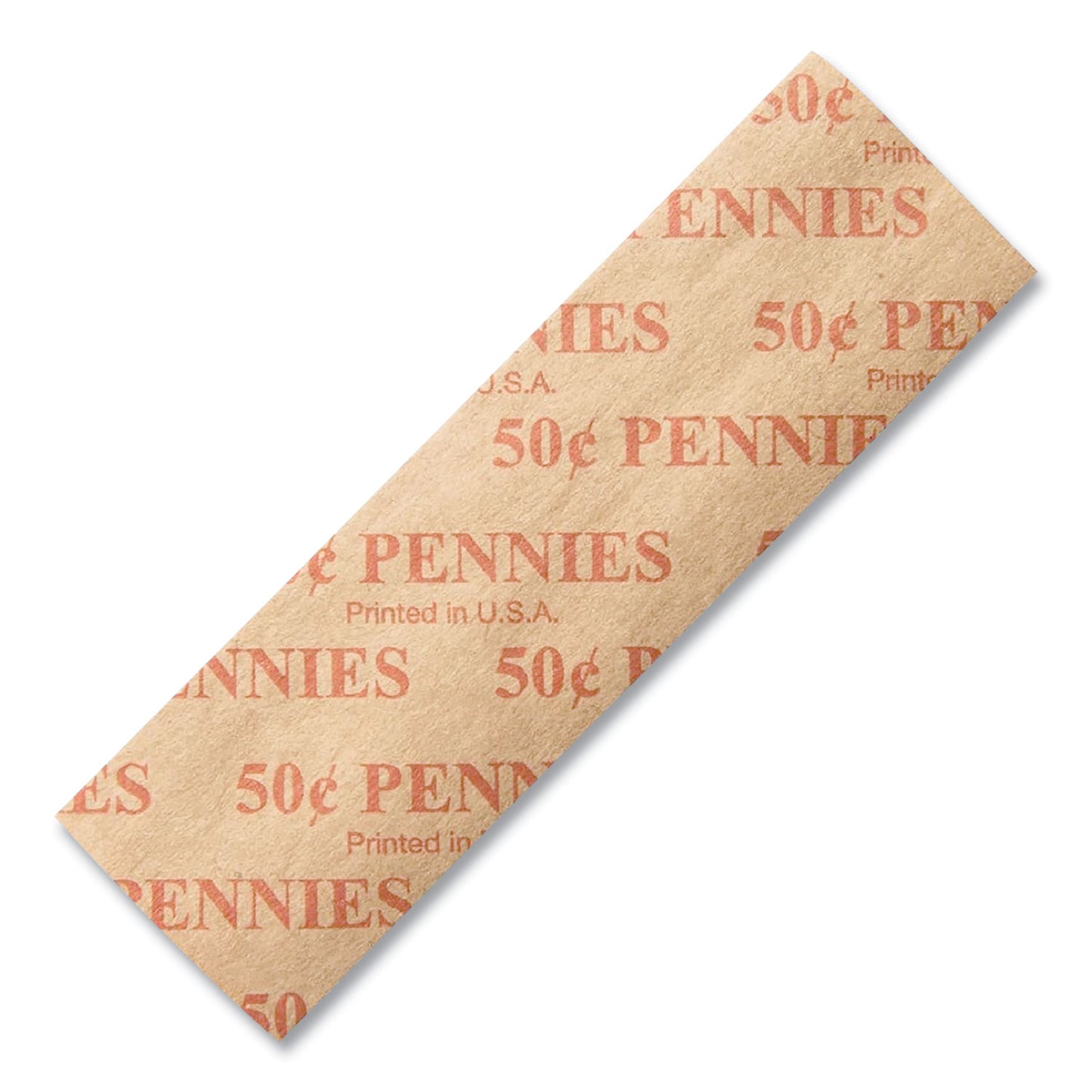 Dunbar Security Products Flat Coin Wrappers, Pennies, Red, 1,000/Box (DBR50PFL)
