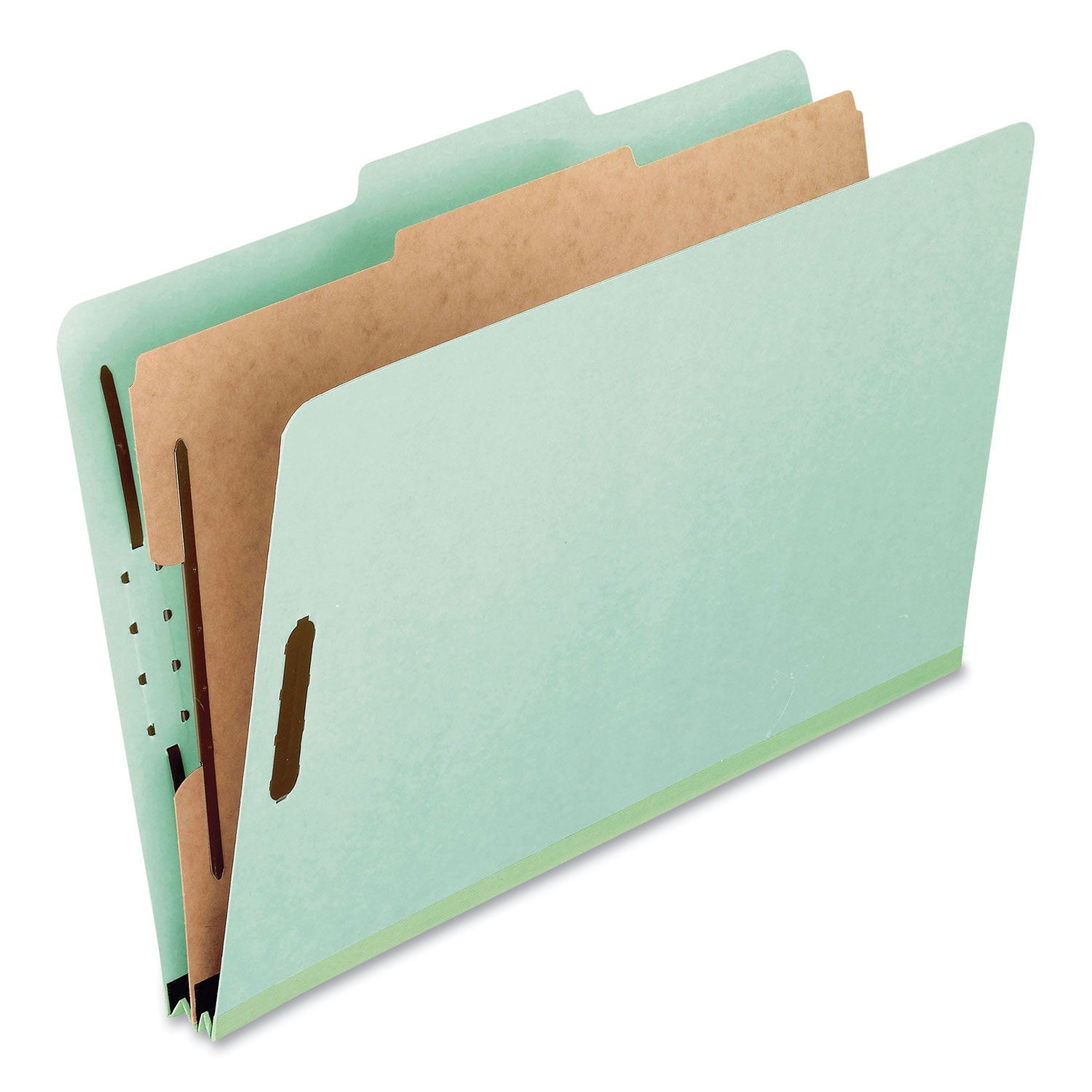 four-section-pressboard-classification-folders-2-expansion-1-divider-4-fasteners-legal-size-light-green-10-box-pfx17175ee_1