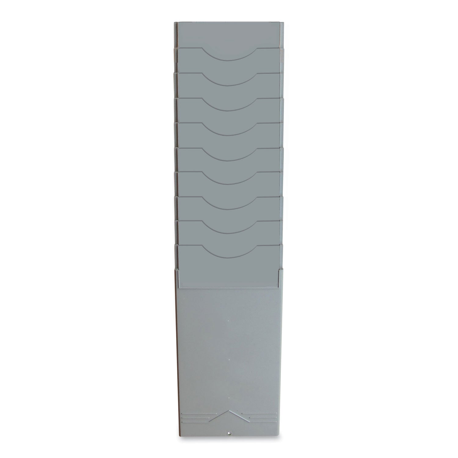 Pyramid Integrator Rack Pyramid Technologies Time Card Rack, 10 Pockets, Plastic, Light Gray ...
