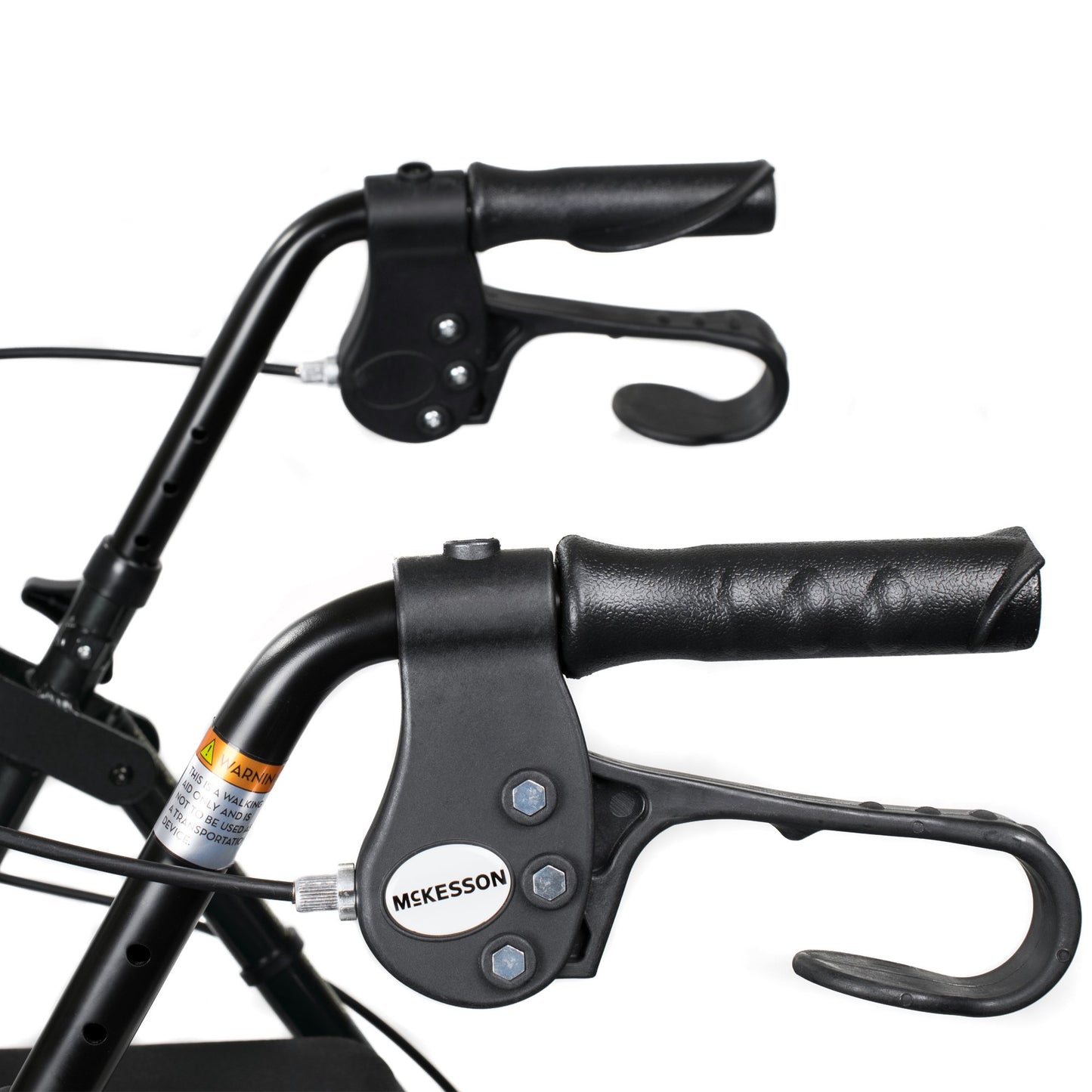 McKesson 4 Wheel Rollator Black Adjustable Height / Folding Aluminum Frame (1065266_EA)