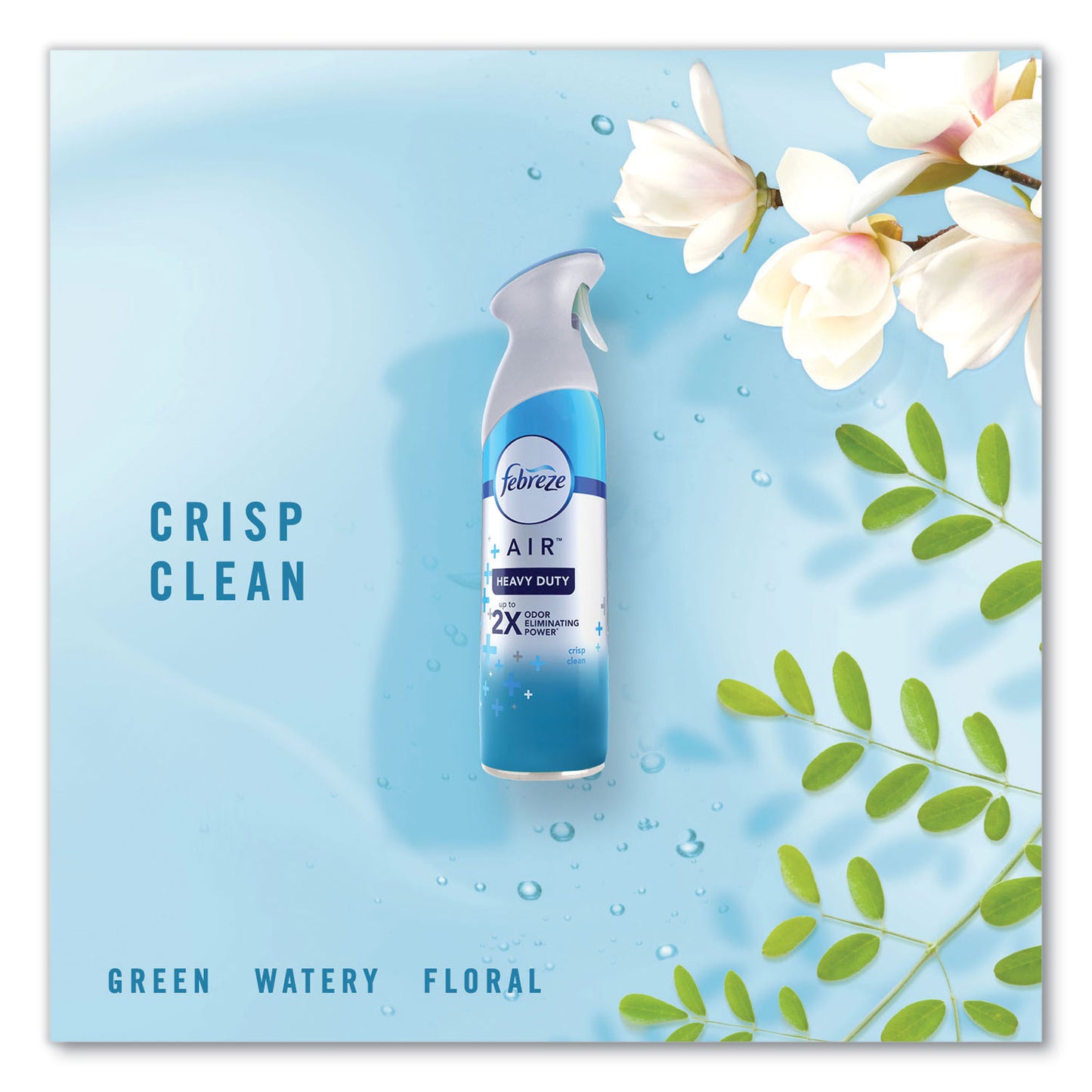 Febreze® AIR, Heavy Duty Crisp Clean, 8.8 oz Aerosol Spray, 6/Carton (PGC19924)