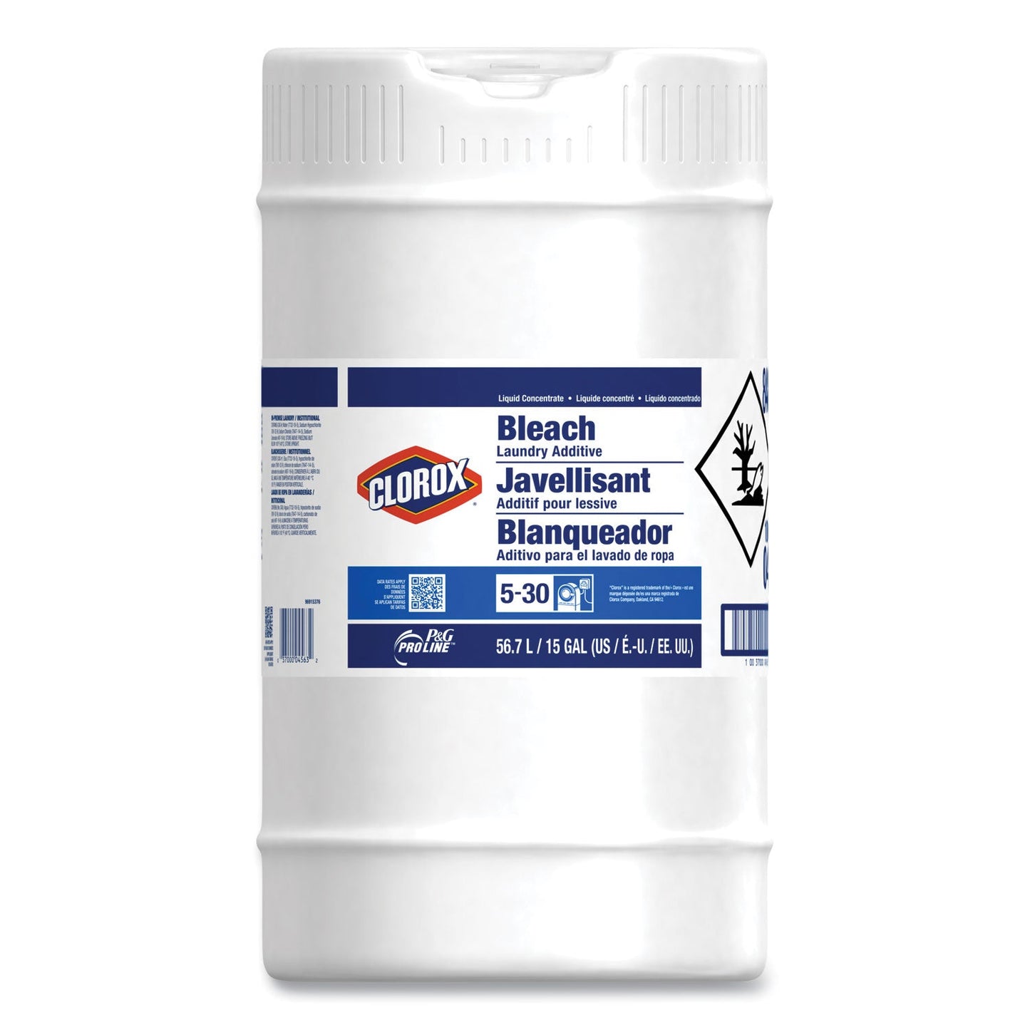 P&G Pro Line Clorox Bleach Laundry Additive, 15 gal Closed Loop Container (PPL04563)