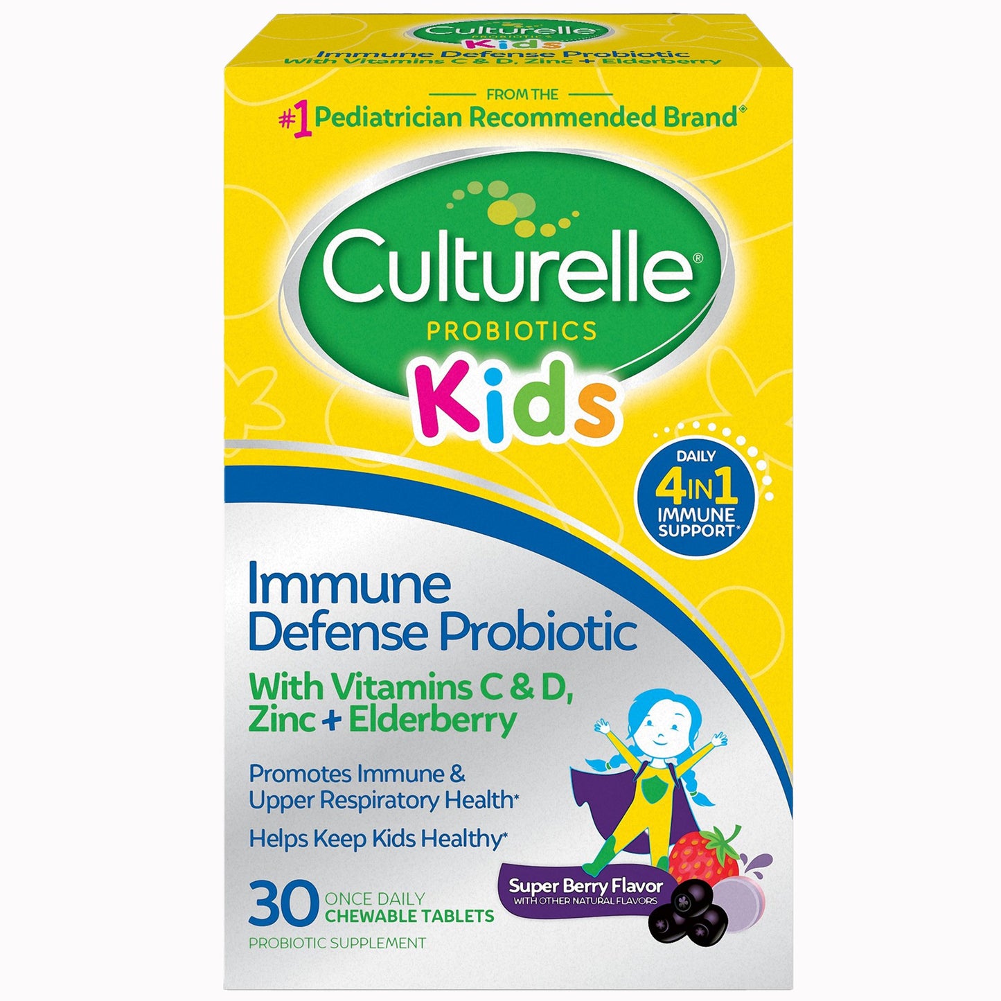 Culturelle® Probiotic Dietary Supplement 30 per Box Chewable Tablet (1268963_BX)