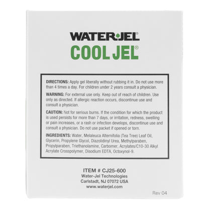 Water Jel® Cool Jel Burn Relief Tea Tree Oil / Glycerin Topical Gel 3.5 Gram Individual Packet (786414_BX)