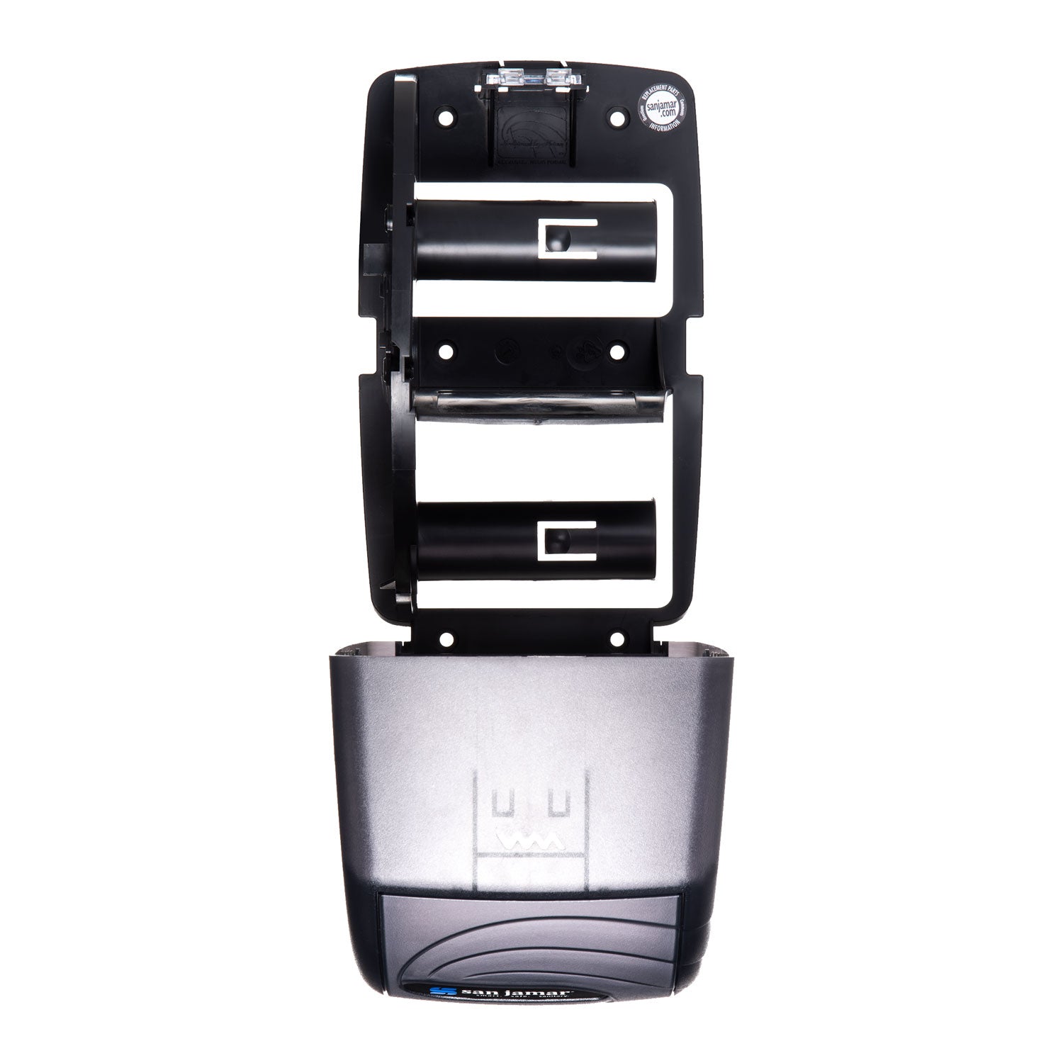 san-jamar-duett-standard-bath-tissue-dispenser-num-sjmr3590tbk_6