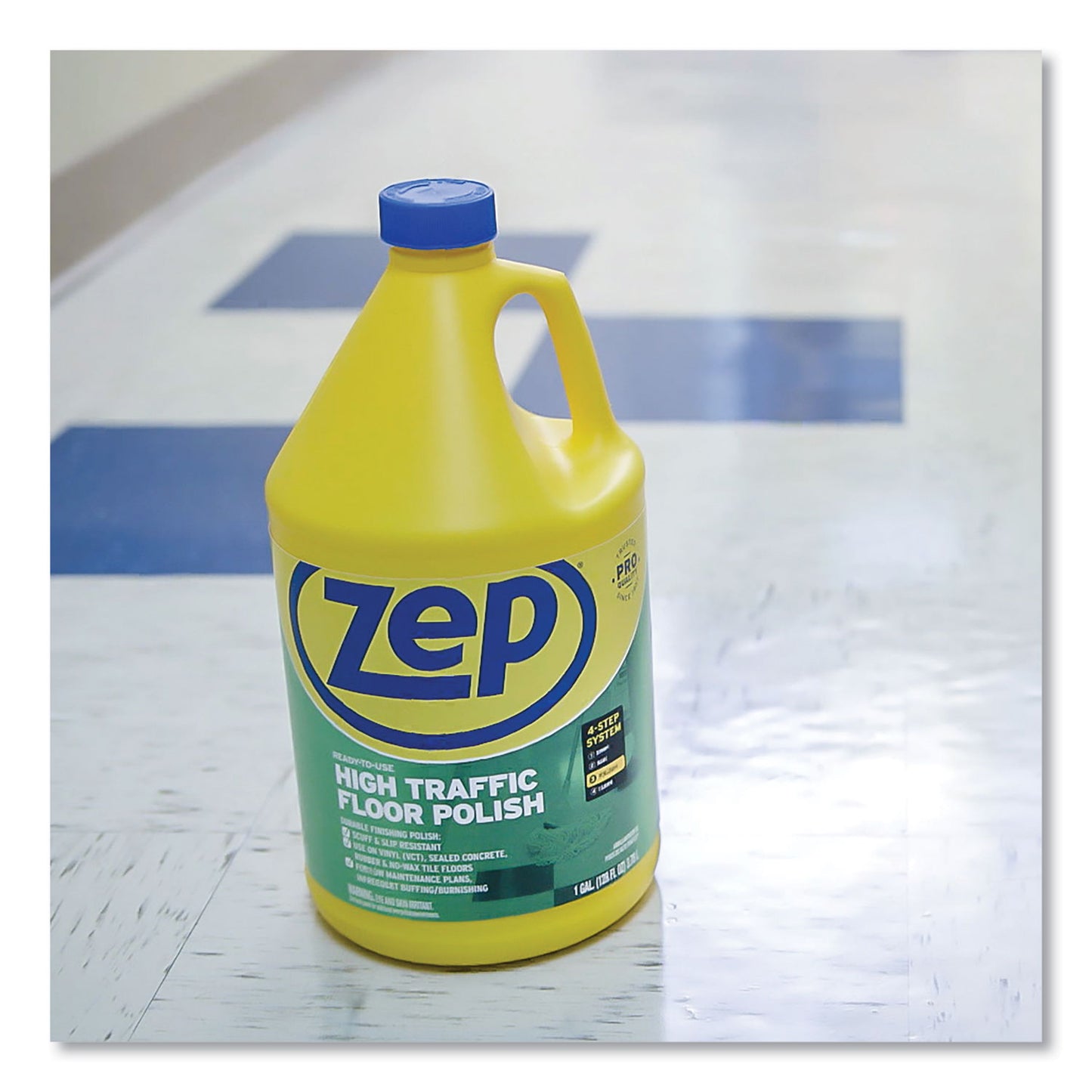 Zep Commercial® High Traffic Floor Polish, 1 gal Bottle (ZPEZUHTFF128EA)