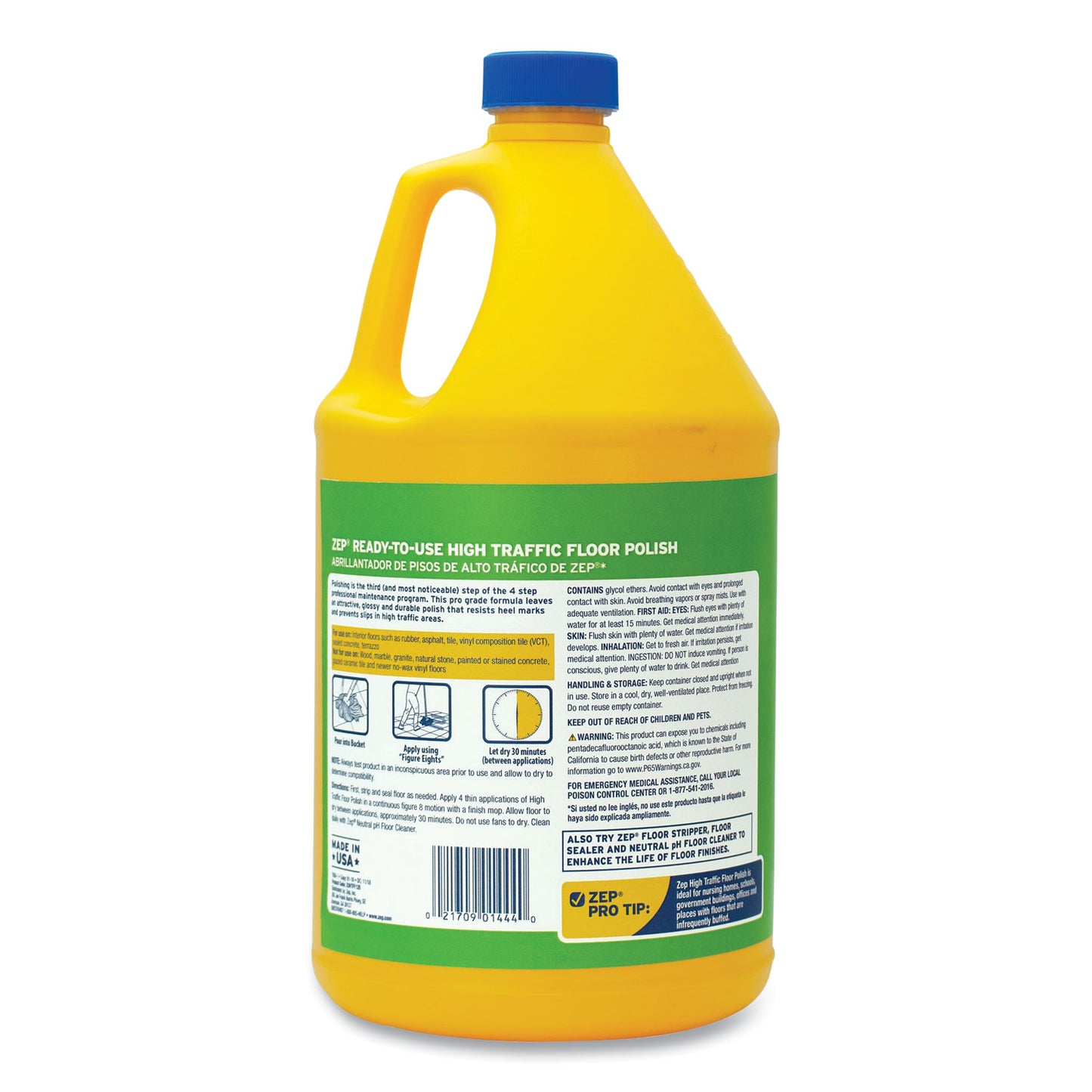Zep Commercial® High Traffic Floor Polish, 1 gal Bottle (ZPEZUHTFF128EA)