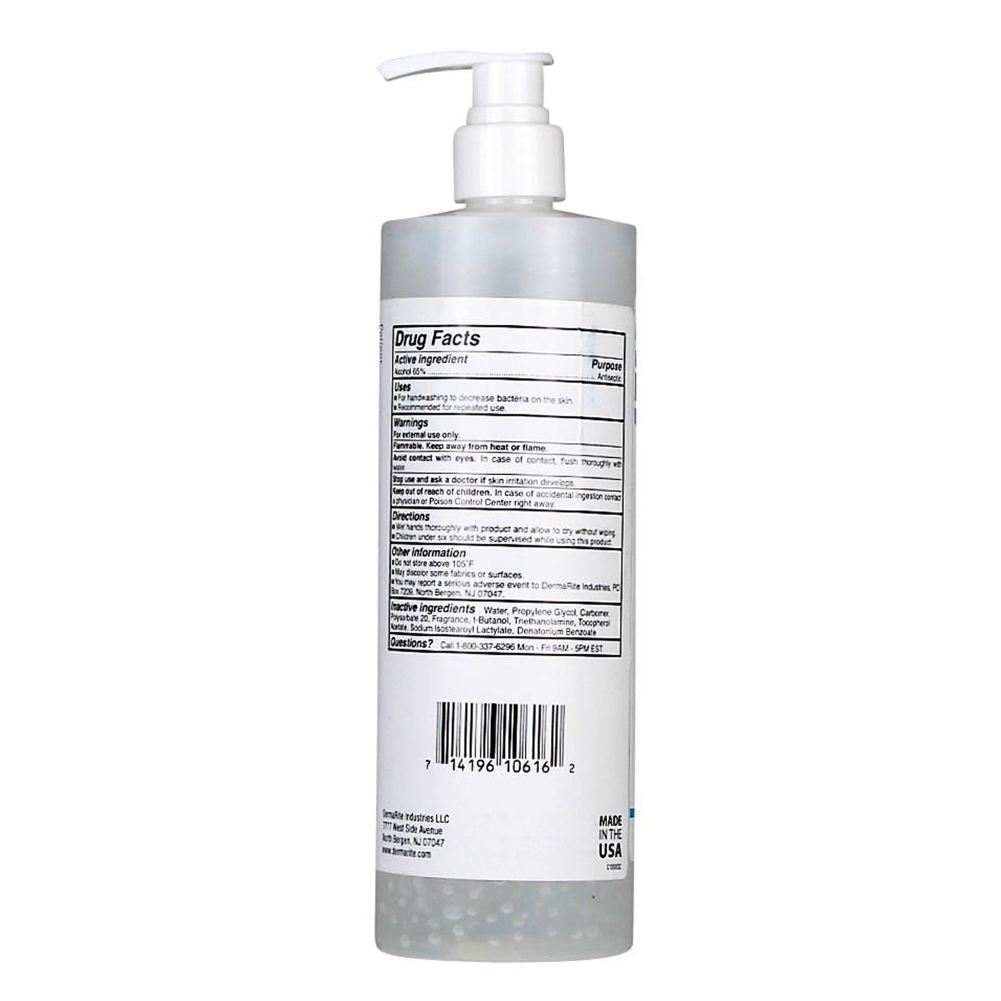 GelRite® Hand Sanitizer 16 oz. Ethyl Alcohol Gel Pump Bottle (576310_EA)