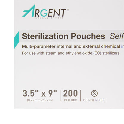 McKesson Argent™ Sure-Check® Sterilization Pouch Ethylene Oxide (EO) Gas / Steam 3-1/2 X 9 Inch Transparent / Blue Self Seal Paper / Film (527134_CS)