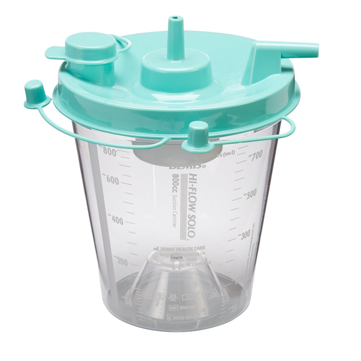 Hi-Flow™ Rigid Suction Canister 800 mL Sealing Lid (544102_CS)