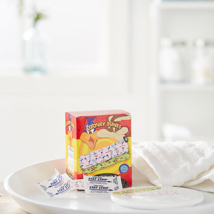 Looney Tunes™ Stat Strip® Adhesive Strip 3/4 X 3 Inch Plastic Rectangle Kid Design (Looney Tunes Wile Coyote / Roadrunner) Sterile (278008_CS)