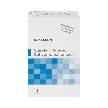 McKesson Brand Reusable Aneroid / Stethoscope Set 23 to 33 cm Adult Cuff Single Head General Exam Stethoscope Pocket Aneroid (1067632_EA)