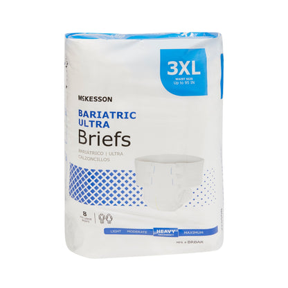 McKesson Ultra Bariatric Unisex Adult Incontinence Brief 3X-Large Disposable Heavy Absorbency (724912_BG)