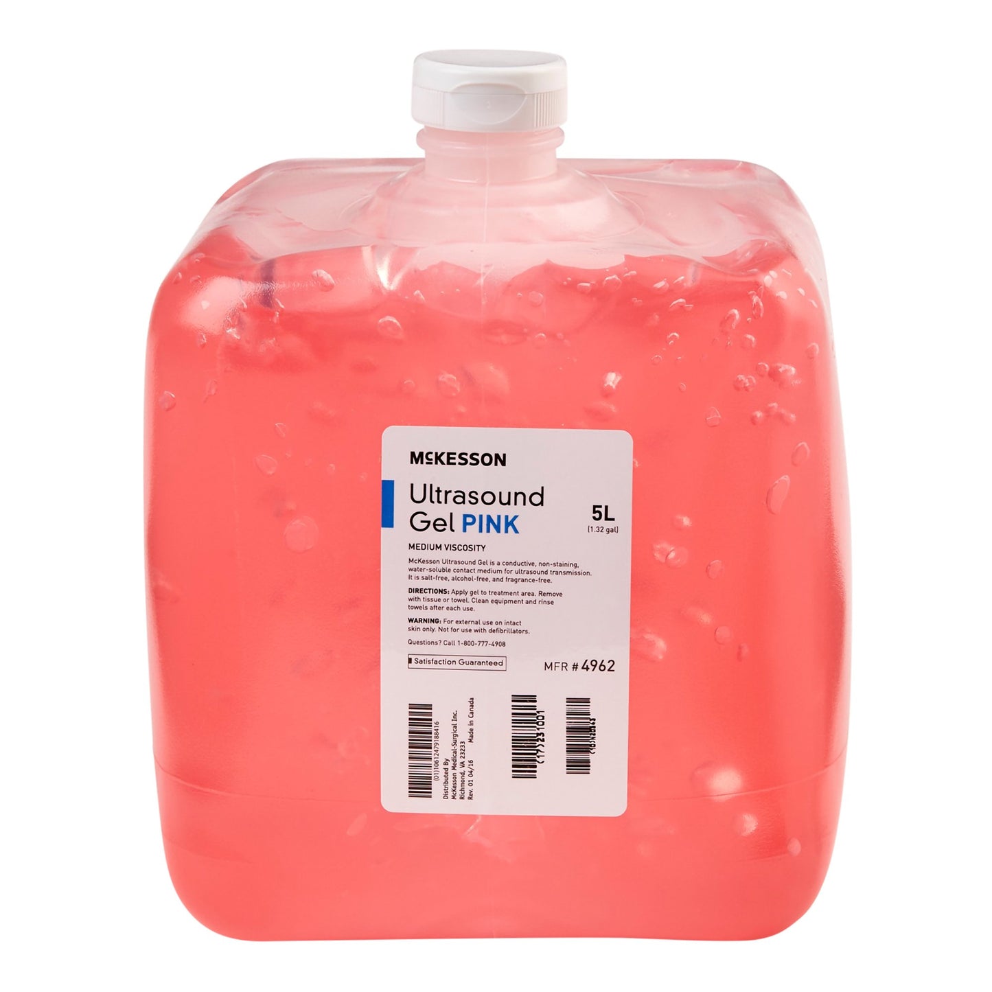 McKesson Ultrasound Gel Medium Viscosity 5 Liter Jug NonSterile (875464_CS)