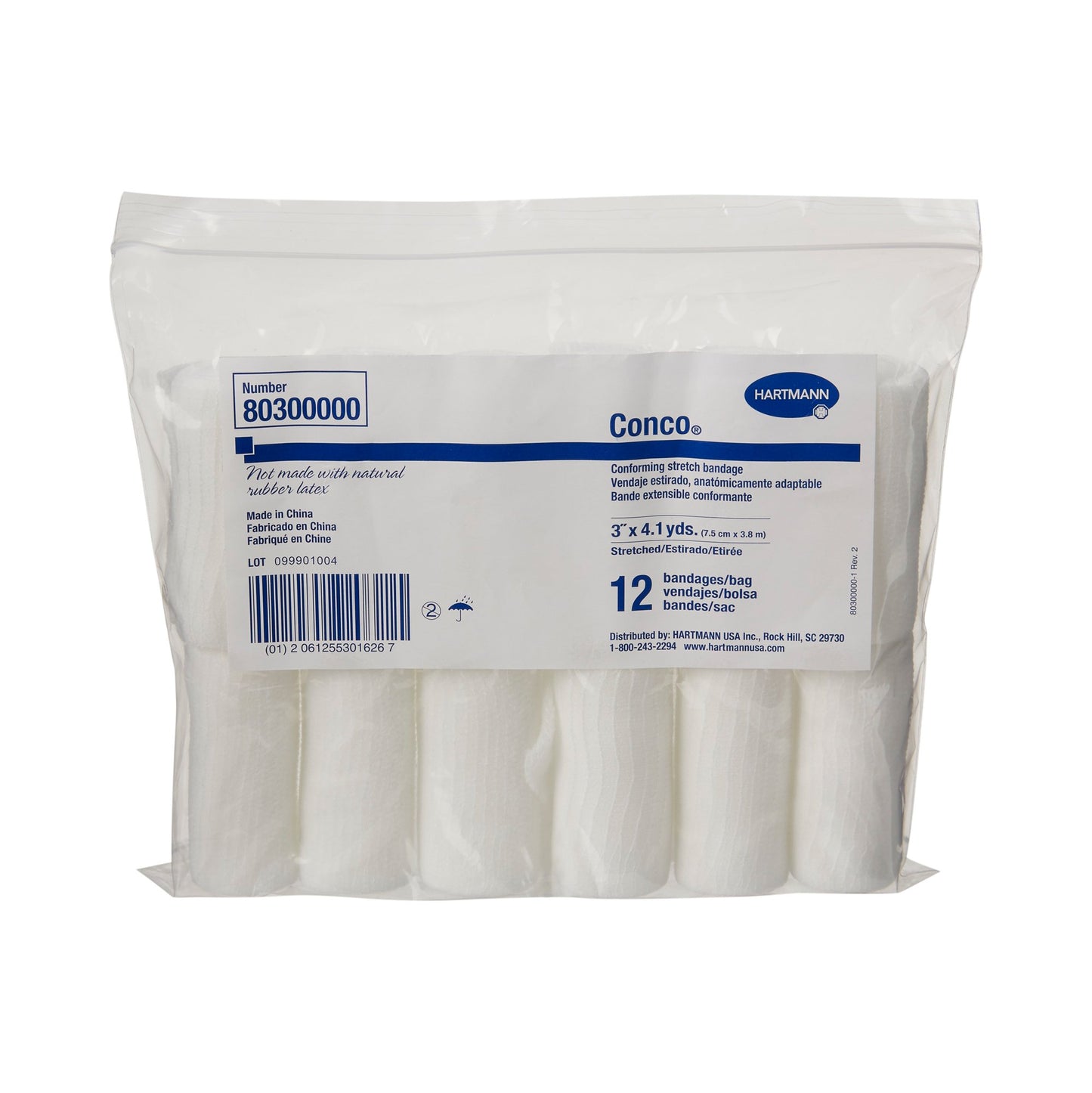 Conco® Conforming Bandage 3 Inch X 4-1/10 Yard 12 per Pack NonSterile 1-Ply Roll Shape (403729_EA)