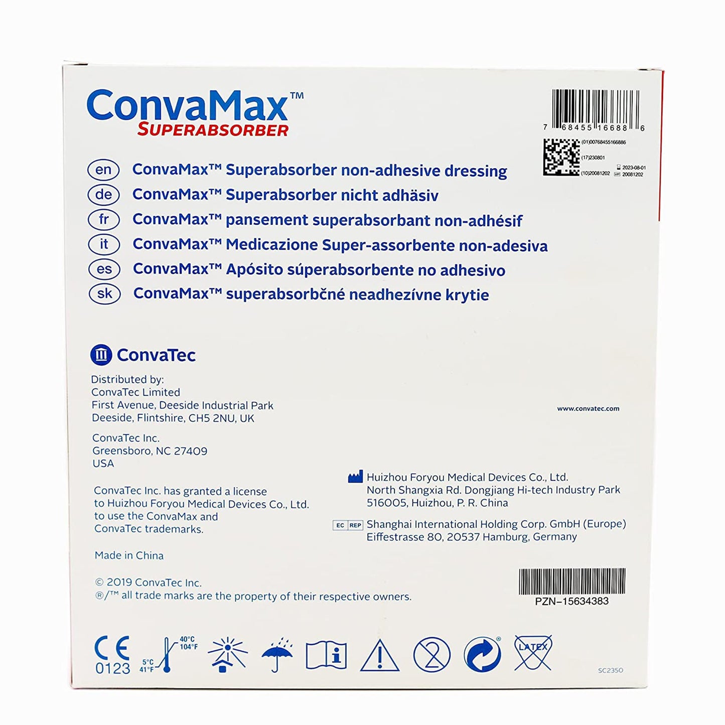 ConvaMax™ Superabsorber Super Absorbent Dressing 8 X 8 Inch Square (1184614_EA)