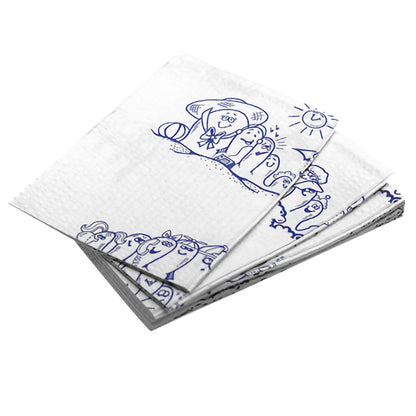 McKesson Procedure Towel 13 W X 18 L Inch White / Blue Cartoon Toes NonSterile (1069097_CS)