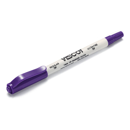 Viscot® Twin Tip Skin Marker with Ruler Gentian Violet / Gentian Violet Ink Sterile Full Size Dual Tip, Regular / Ultra Fine (811206_EA)