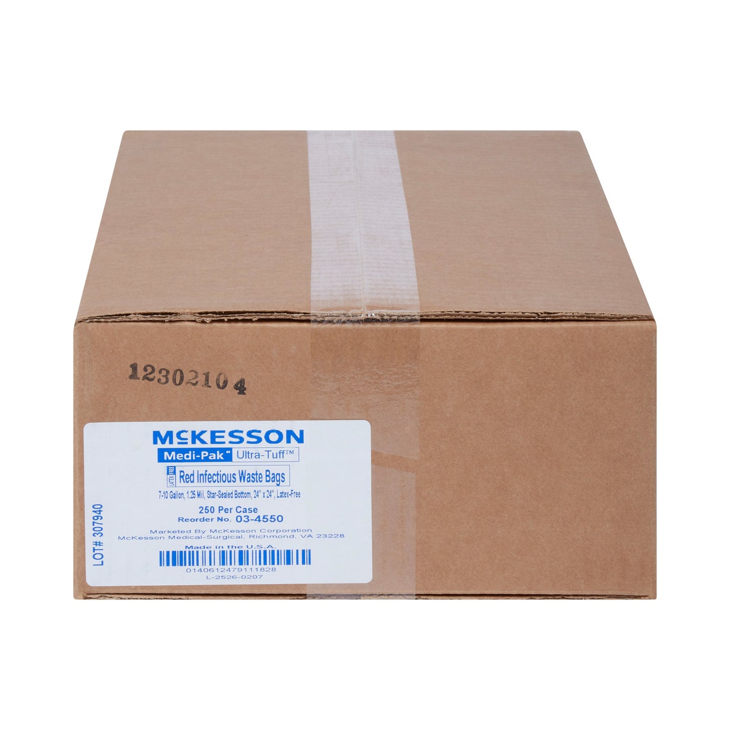 McKesson Biohazard Waste Bag Biohazard Symbol / Infectious Waste 7 to 10 gal. Red 24 X 24 Inch (185449_CS)