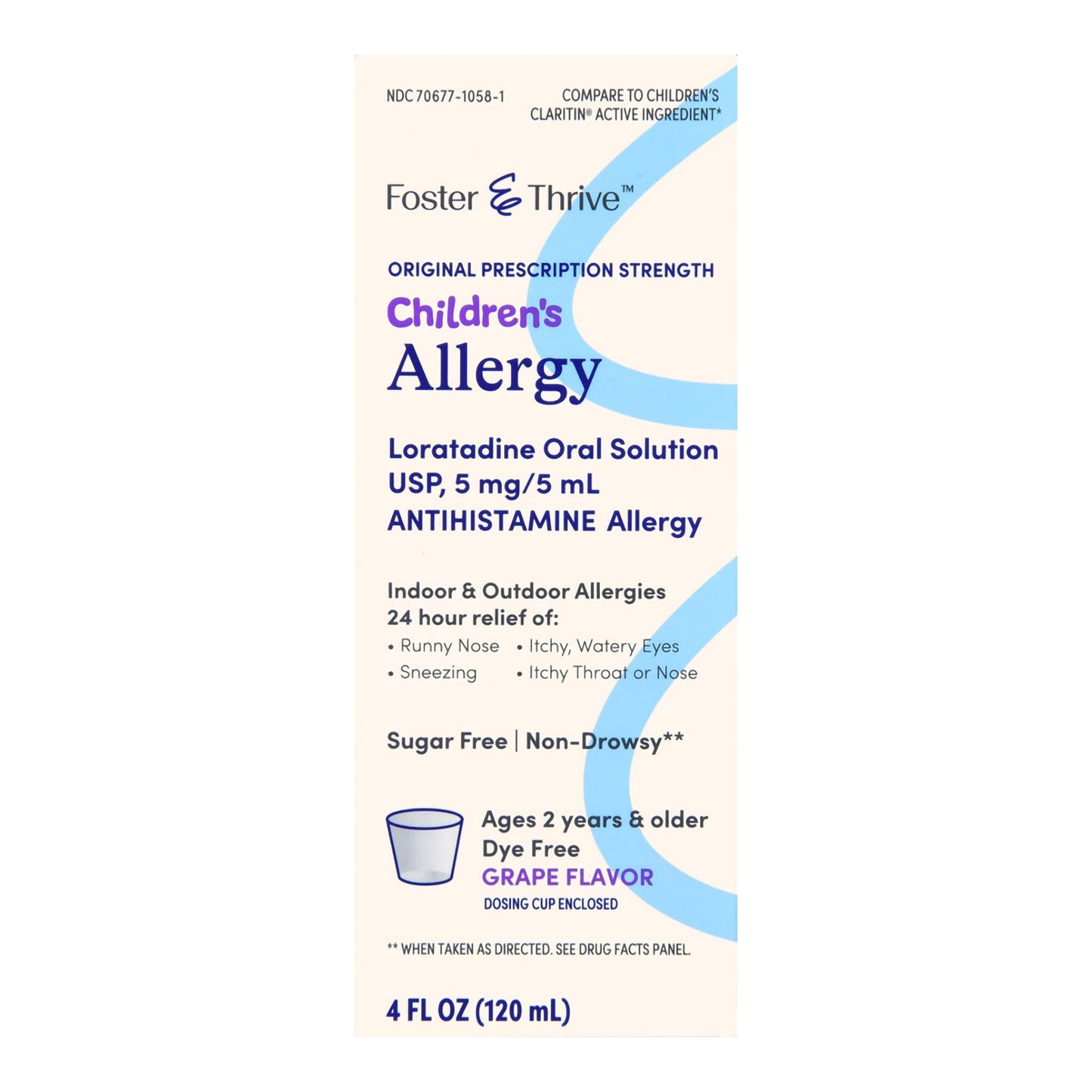 Foster & Thrive™ Children's Allergy Relief 5 mg / 5 mL Strength Syrup 4 oz. (1238938_EA)