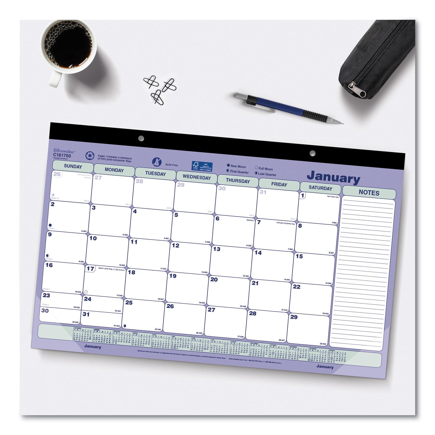 monthly-desk-pad-calendar-17-75-x-10-88-white-blue-green-sheets-black-binding-clear-corners-12-month-jan-to-dec-2025-redc181700_2