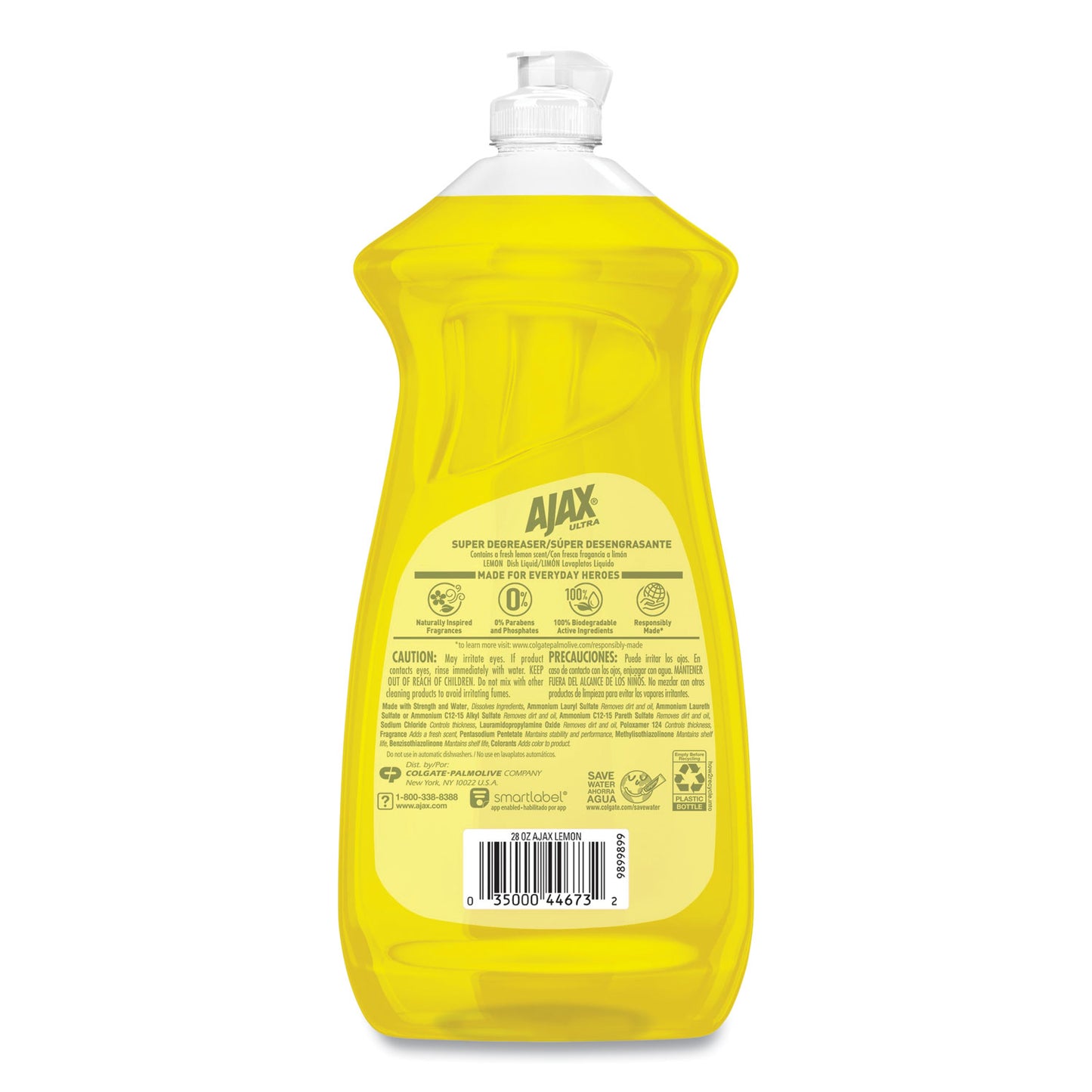 Ajax® Dish Detergent, Lemon Scent, 28 oz Bottle (AJA144673)