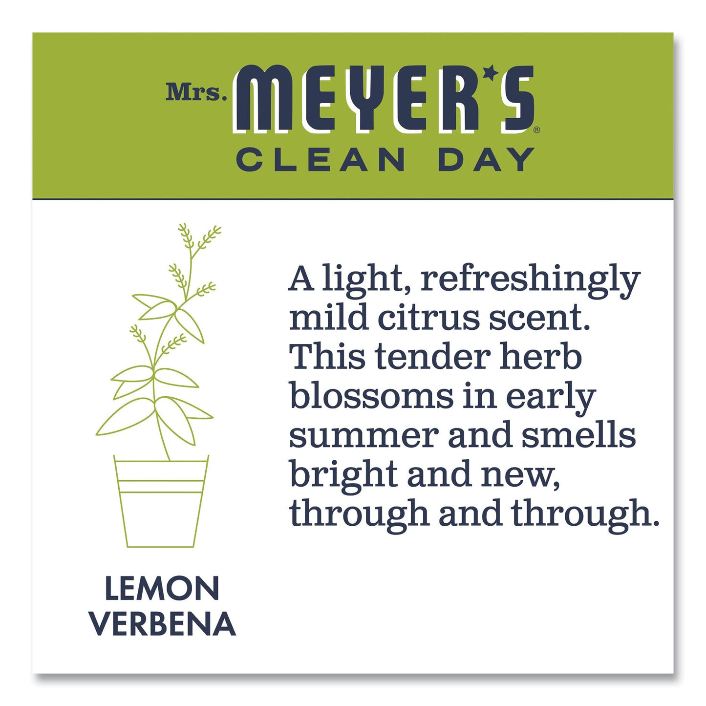Mrs. Meyer's® Clean Day Liquid Hand Soap Refill, Lemon Verbena Scent, 33 oz (SJN373219EA)