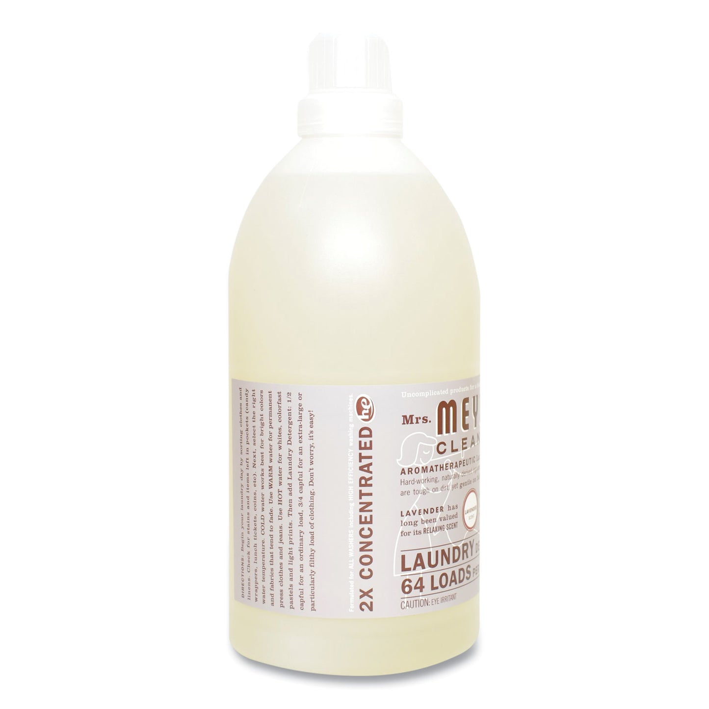 Mrs. Meyer's® Liquid Laundry Detergent, Lavender Scent, 64 oz Bottle (SJN369504EA)