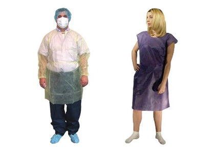 Dukal Patient Exam Gown Medium Dark Blue Disposable (527818_BG)
