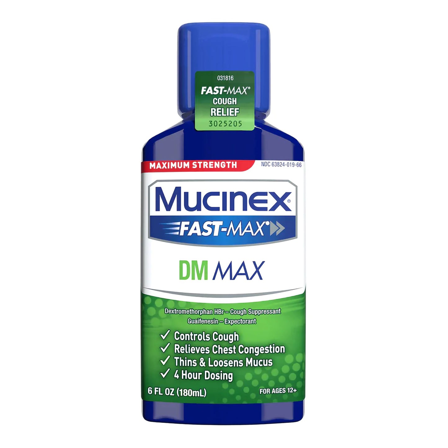 Mucinex® Fast-Max™ DM Max Cold and Cough Relief 400 mg - 20 mg / 20 mL Strength Liquid 6 oz. (830949_EA)