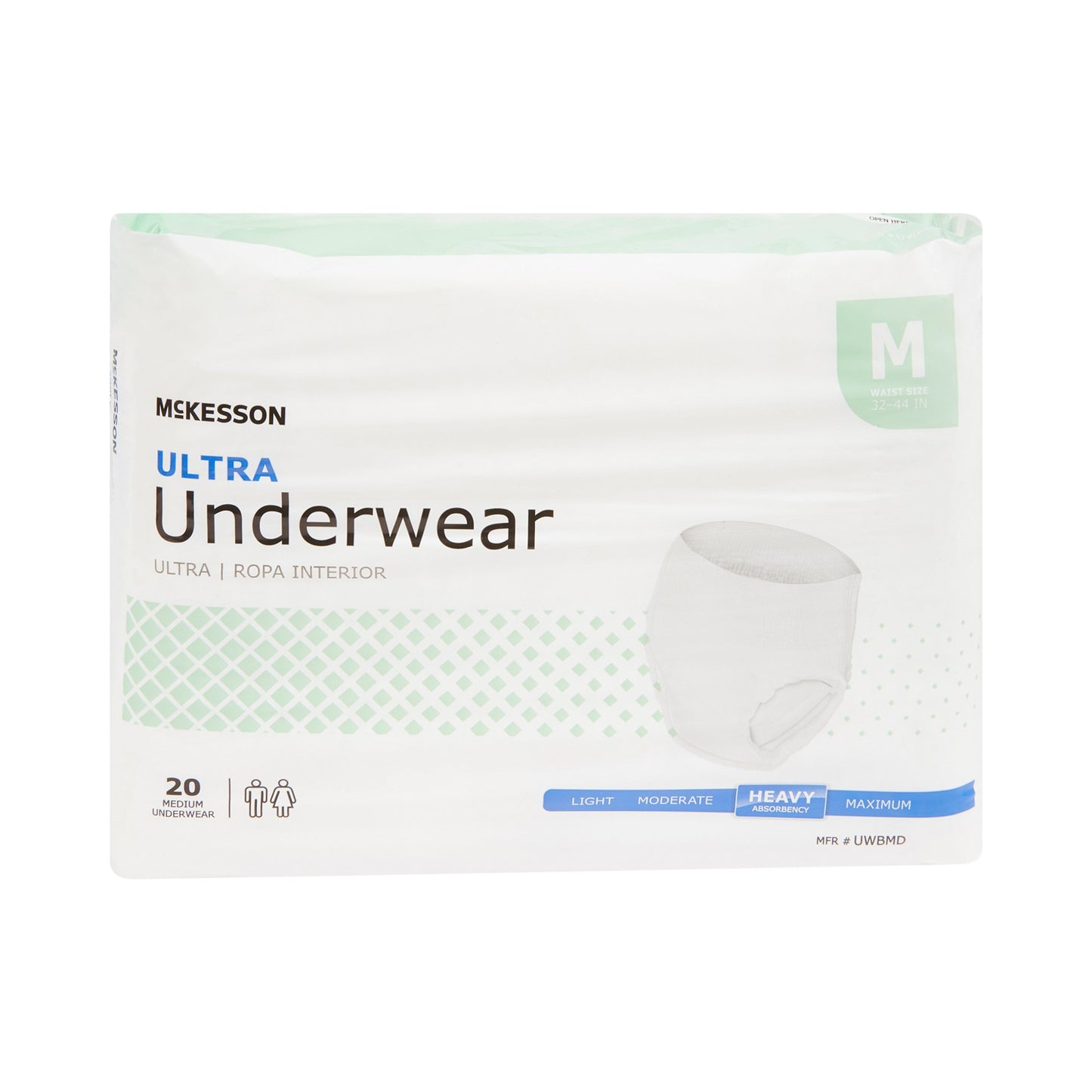 McKesson Ultra Unisex Adult Absorbent Underwear Pull On with Tear Away Seams Medium Disposable Heavy Absorbency (724916_BG)