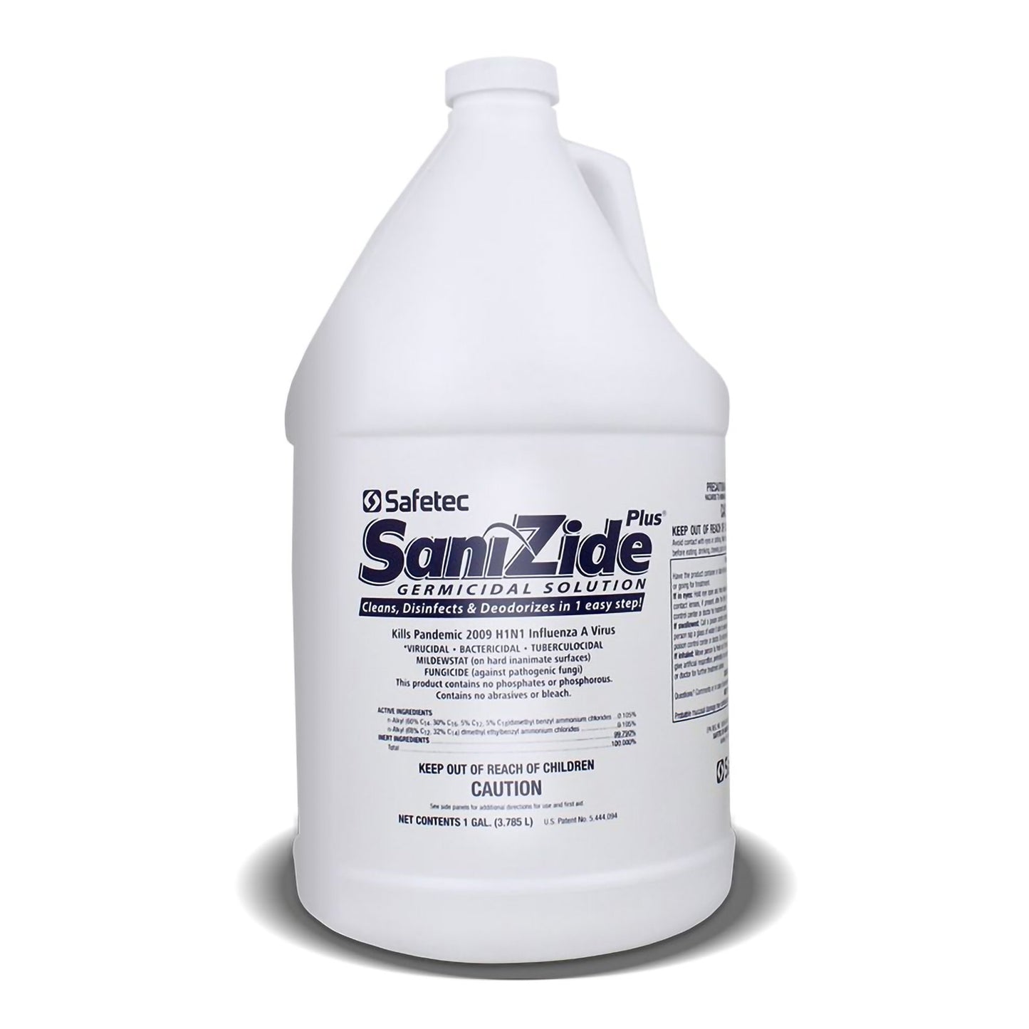 SaniZide Plus® Surface Disinfectant Cleaner Broad Spectrum Manual Pour Liquid 1 gal. Jug Ammonia Scent NonSterile (490633_EA)