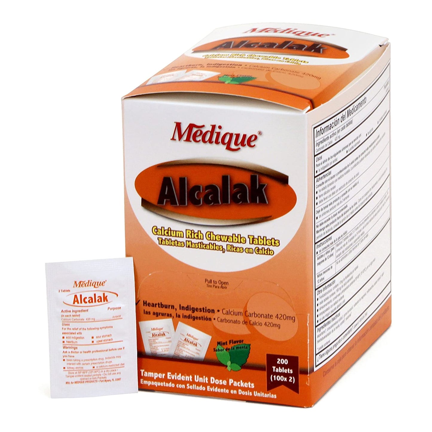 Alcalak Antacid 420 mg Strength Chewable Tablet 200 per Box (336980_BX)