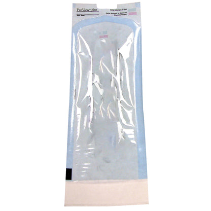 ProView® plus Sterilization Pouch Gas / Steam / Chemical Vapor 3-1/2 X 5-1/4 Inch Transparent / Blue Self Seal Paper / Film (379687_BX)