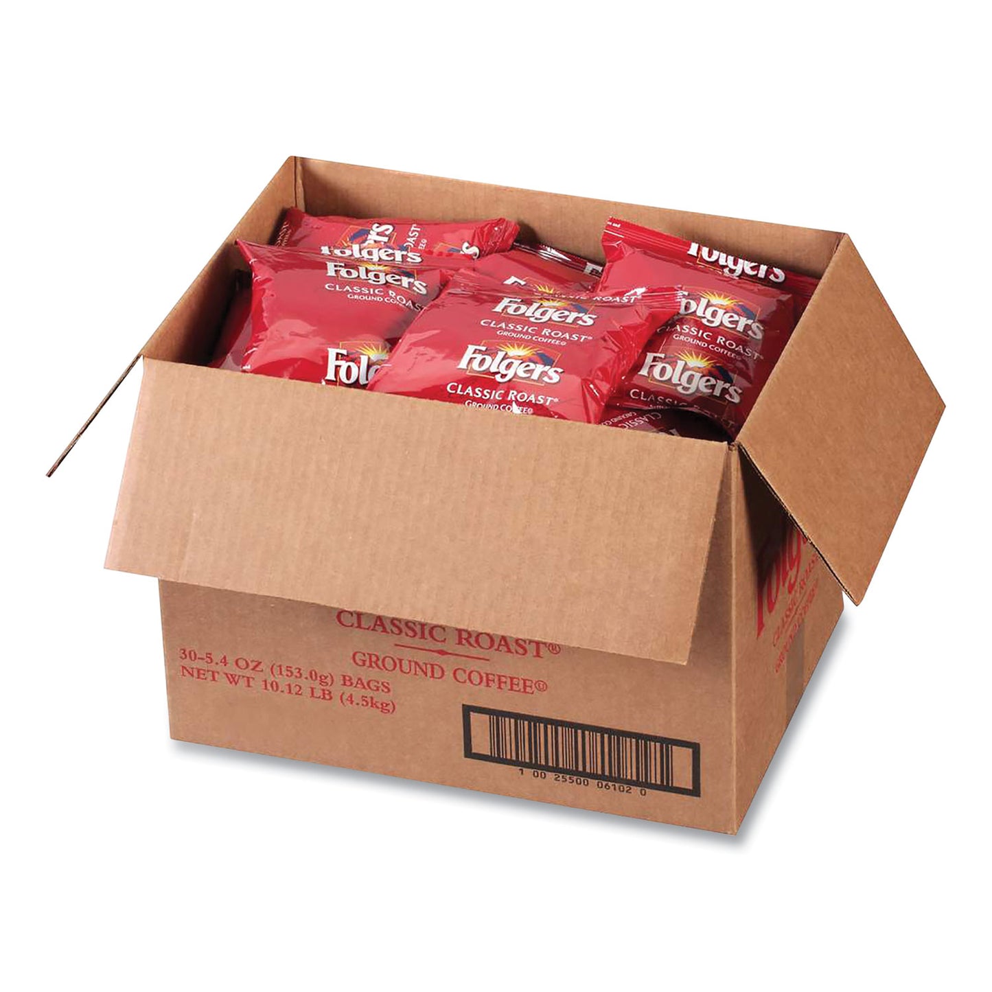 Folgers® Classic Roast Coffee Fraction Packs, 5.4 oz, 30/Carton (FOL44108)