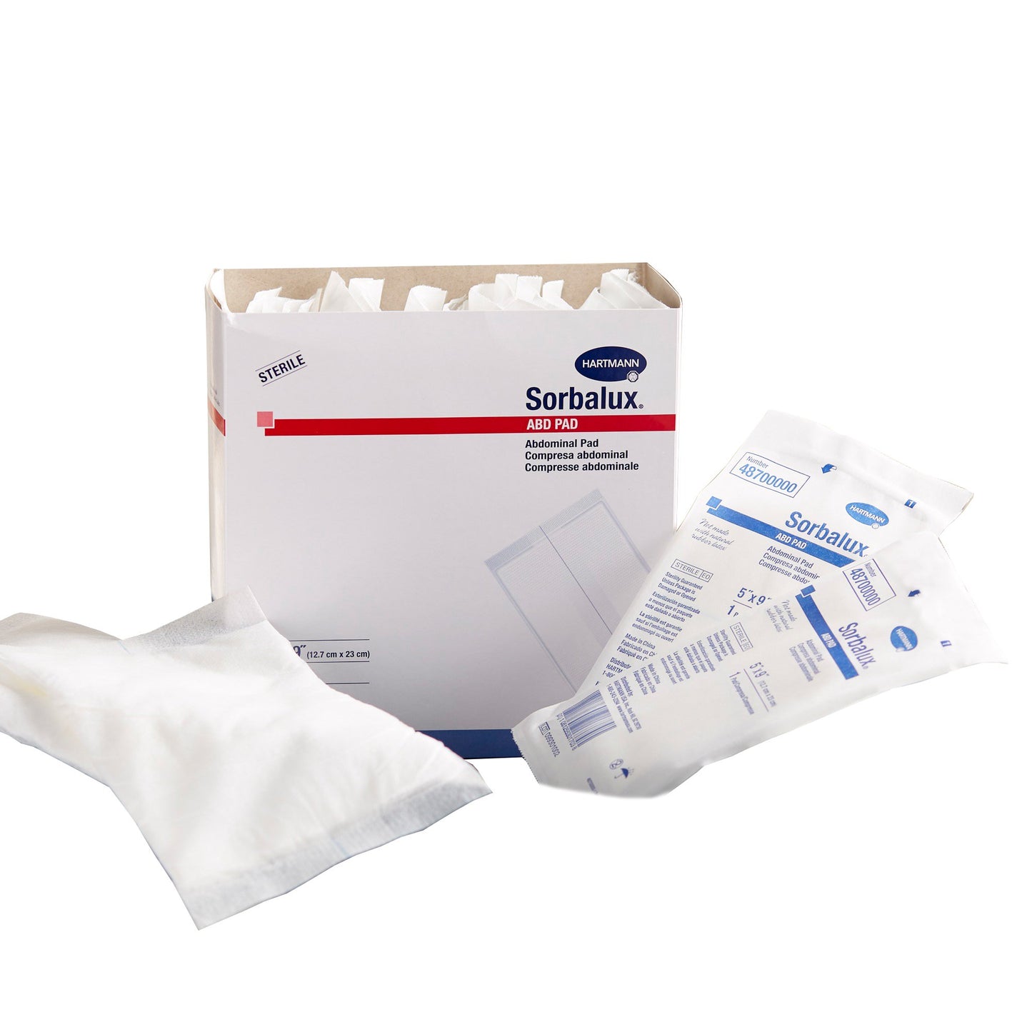 Sorbalux® ABD Abdominal Pad 5 X 9 Inch 1-Ply Sterile 1 per Pouch (625306_EA)