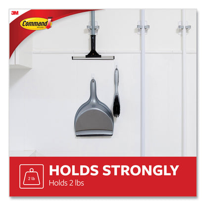 Command™ Medium Wire Hooks, Metal Wire, Silver/White, Supports 2 lb, 13/Pack (MMM1706513)