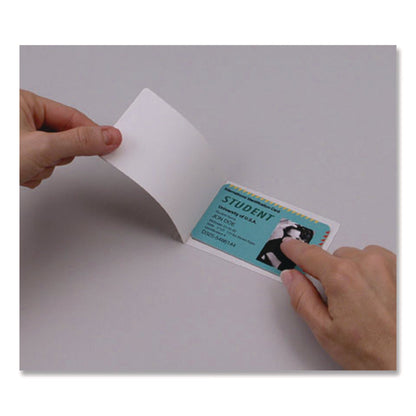 Fellowes Self-Adhesive Laminating Pouches, 5 mil, 4.25" x 6.25", Gloss Clear, 5/Pack (FEL52204)