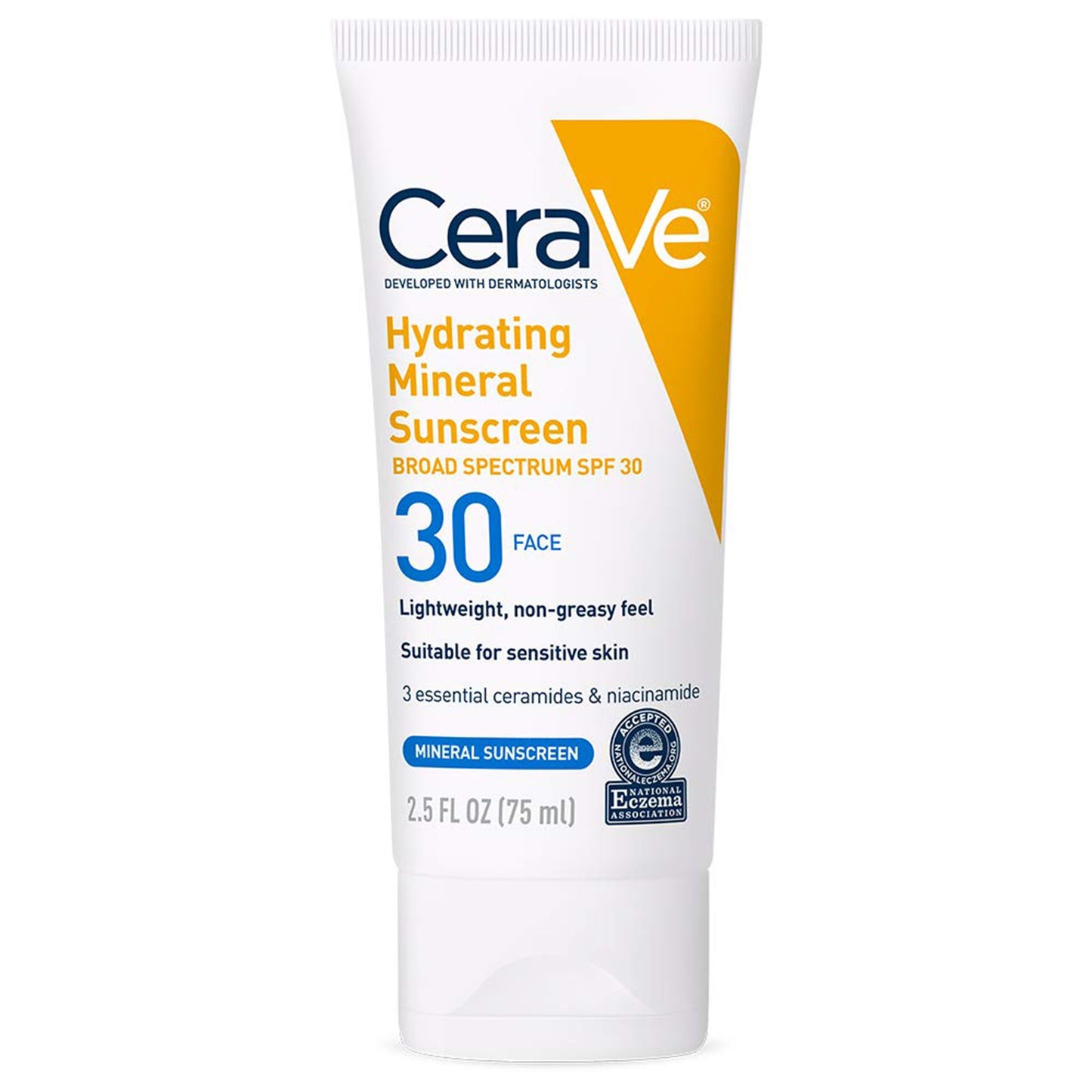 CeraVe® Hydrating Mineral Sunscreen Face Sunscreen SPF 30 Lotion 2.5 oz. Tube (1253471_EA)