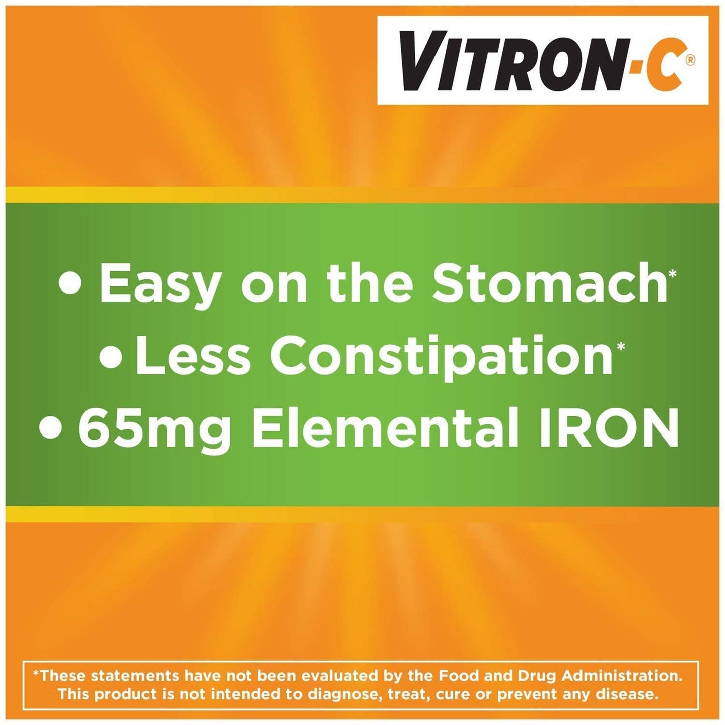 Vitron-C® Multivitamin Supplement Ascorbic Acid / Iron 125 mg - 65 mg Strength Tablet 60 per Bottle (699765_BT)