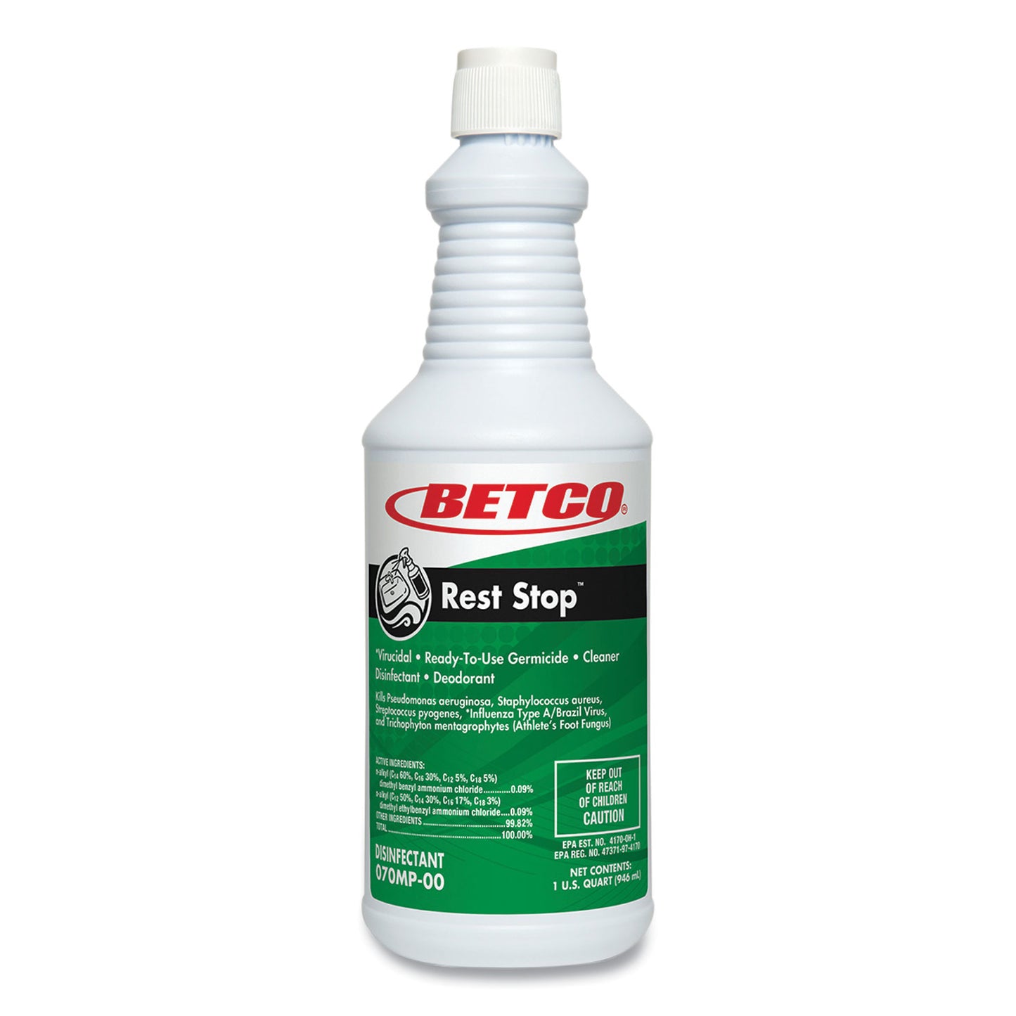 Betco® Rest Stop Non-Acid Bowl and Restroom Cleaner, Floral Fresh Scent, 32 oz Bottle (BET701200EA)