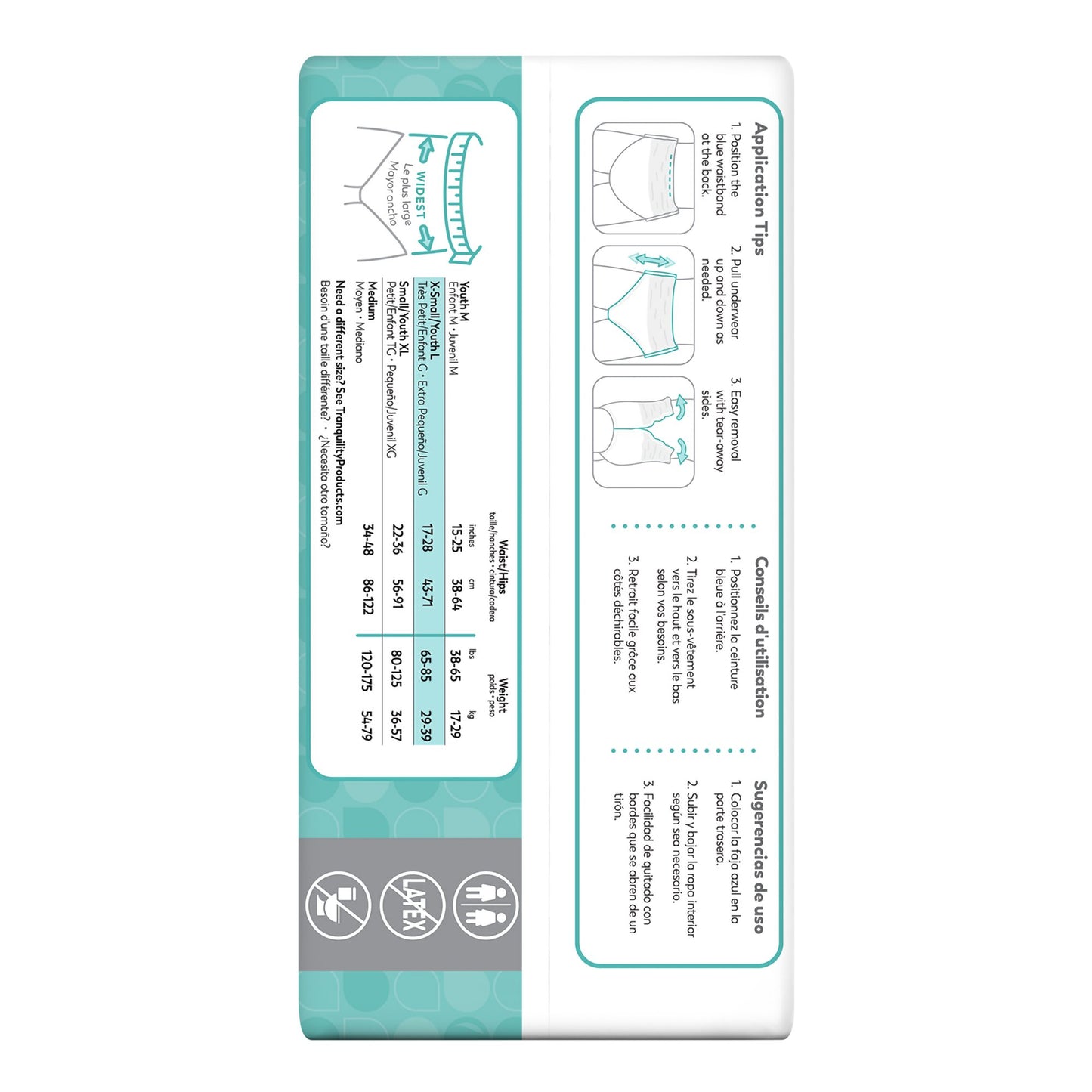 Tranquility® Essential Unisex Adult Absorbent Underwear Pull On with Tear Away Seams X-Small Disposable Heavy Absorbency (696226_BG)