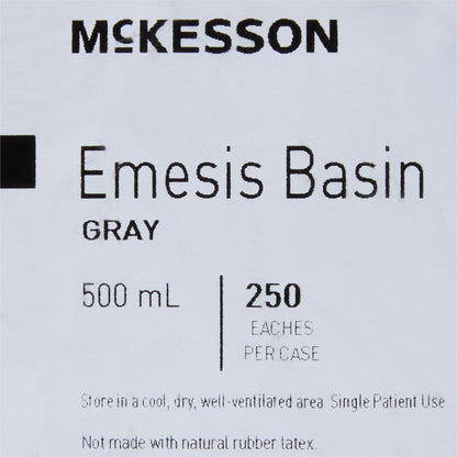 McKesson Emesis Basin Graphite 16 oz. Plastic Single Patient Use (1028127_CS)