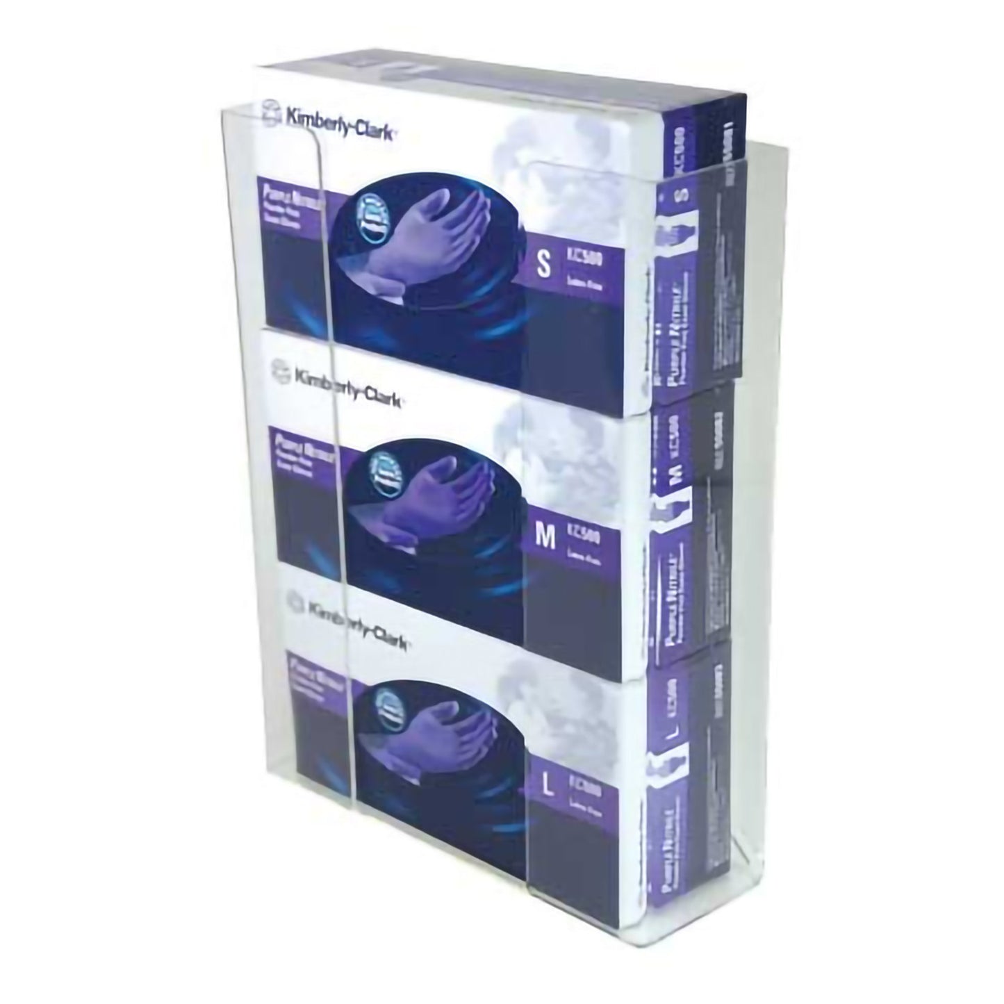 Unimed - Midwest Glove Box Holder Wall Mount 3-Box Capacity Clear 3-1/2 X 11 X 14-1/2 Inch Acrylic (1234947_EA)