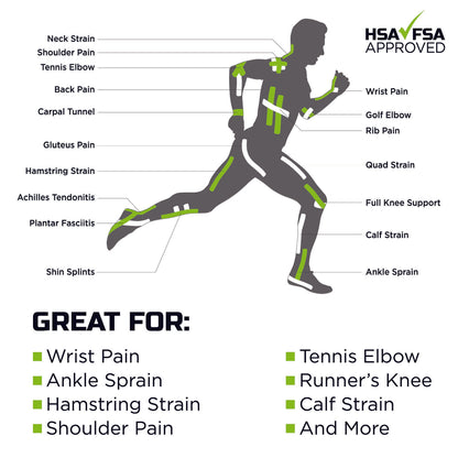 Green Drop™ Kinesiology Tape Black 2 X 10 Inch Nylon / Polyester / Spandex NonSterile (1230639_CS)